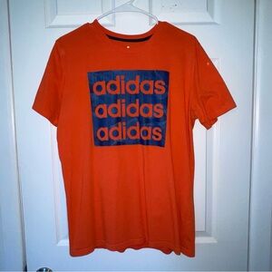 Adidas Orange and Blue Short Sleeve Tee